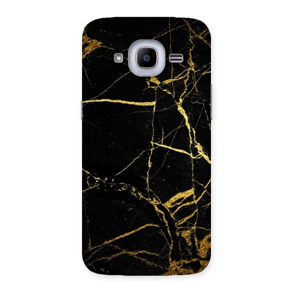 Black And Gold Design Back Case for Samsung Galaxy J2 2016
